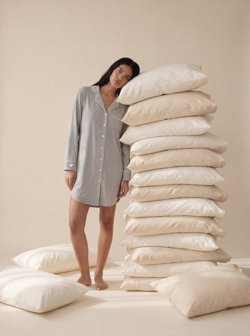 Coffret robe de nuit maman grise Cœur à Cœur Paris