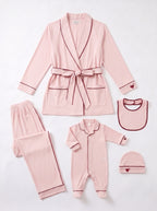 Coffret kimono rose 5 pièces à plat Cœur à Cœur Paris